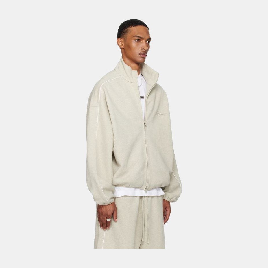 Fear of God Essentials Modern Fit Fleece Track Jacket Heather Stone