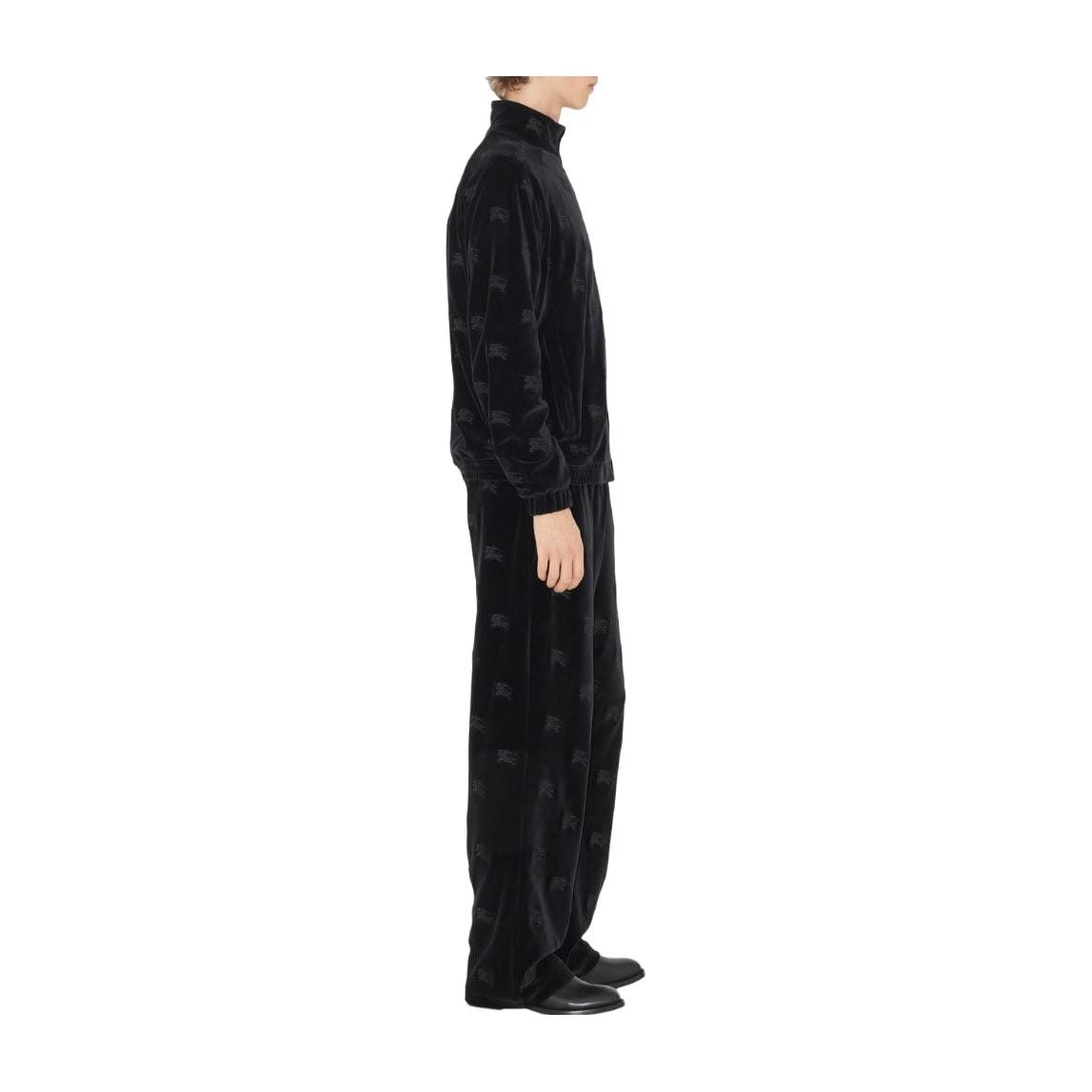 Burberry Printed Elastic Casual Pants Black