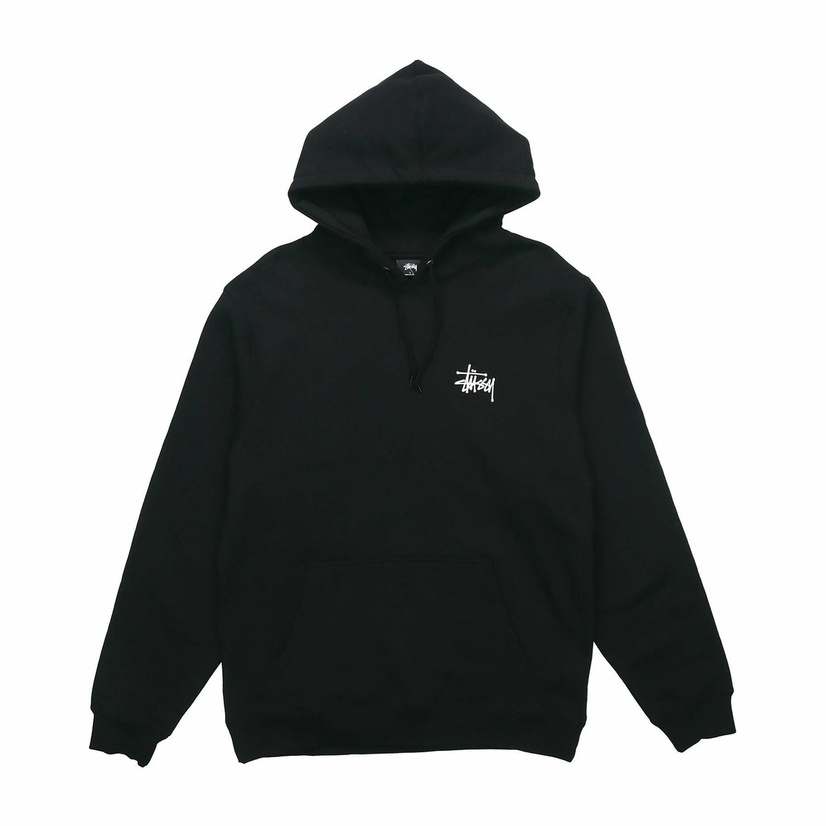 Stussy Logo Pullover Hoodie Black