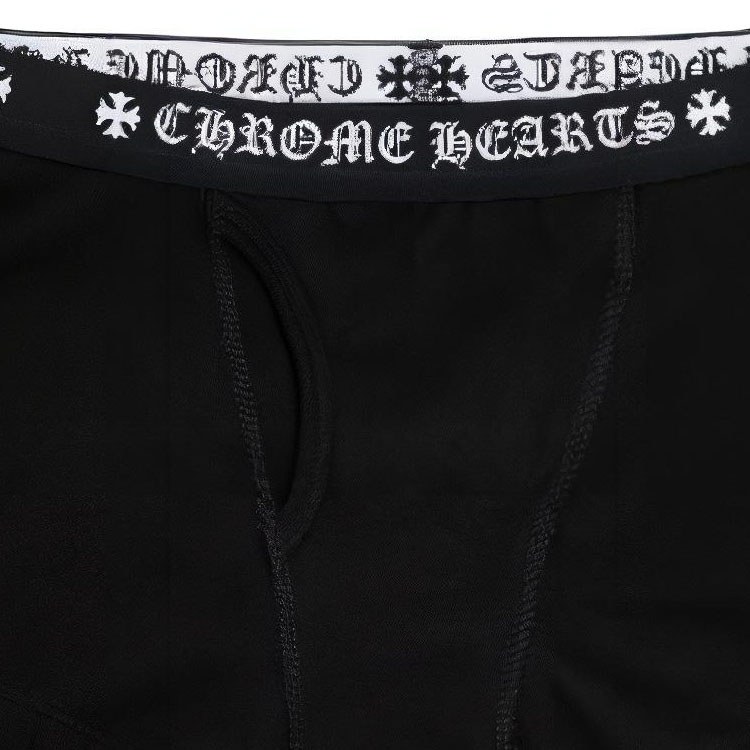 Chrome Hearts Logo Embroidered Boxers Black