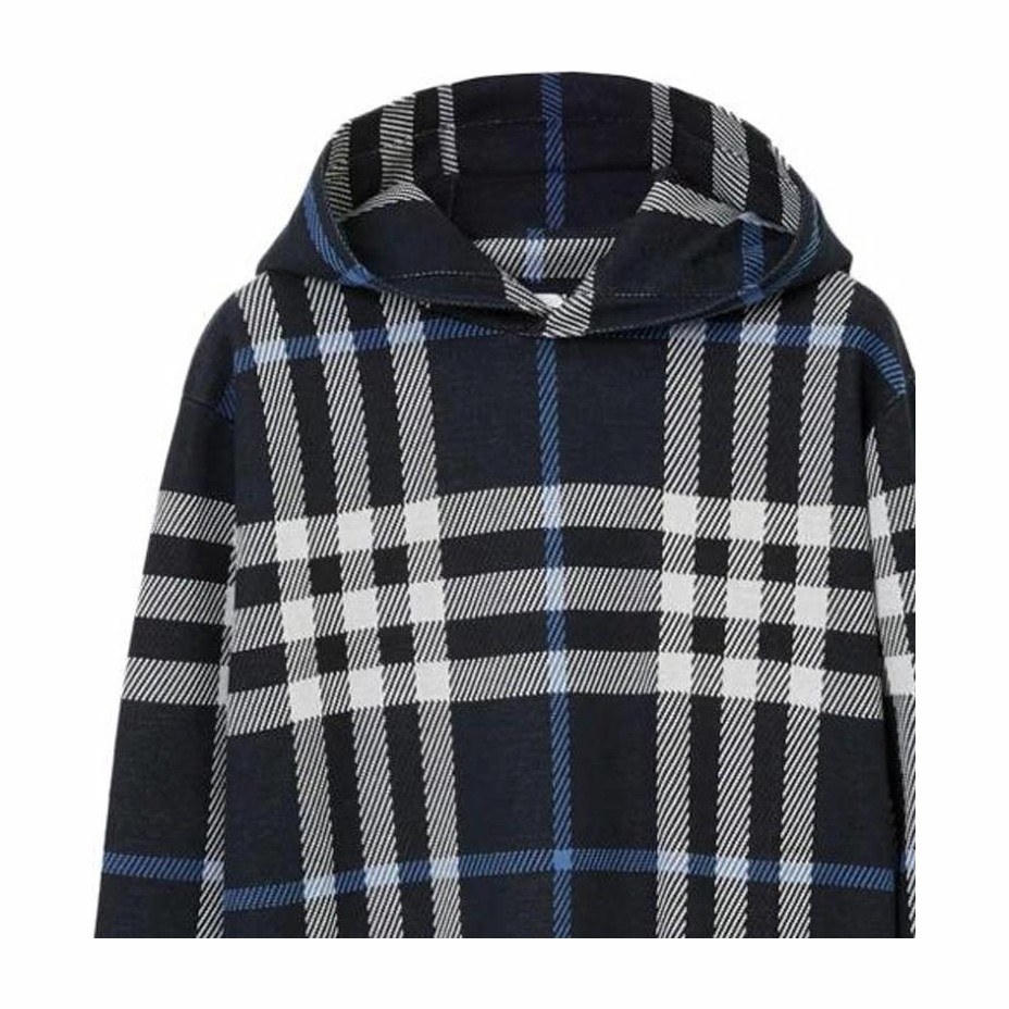 Burberry Jacquard Hoodie Blue
