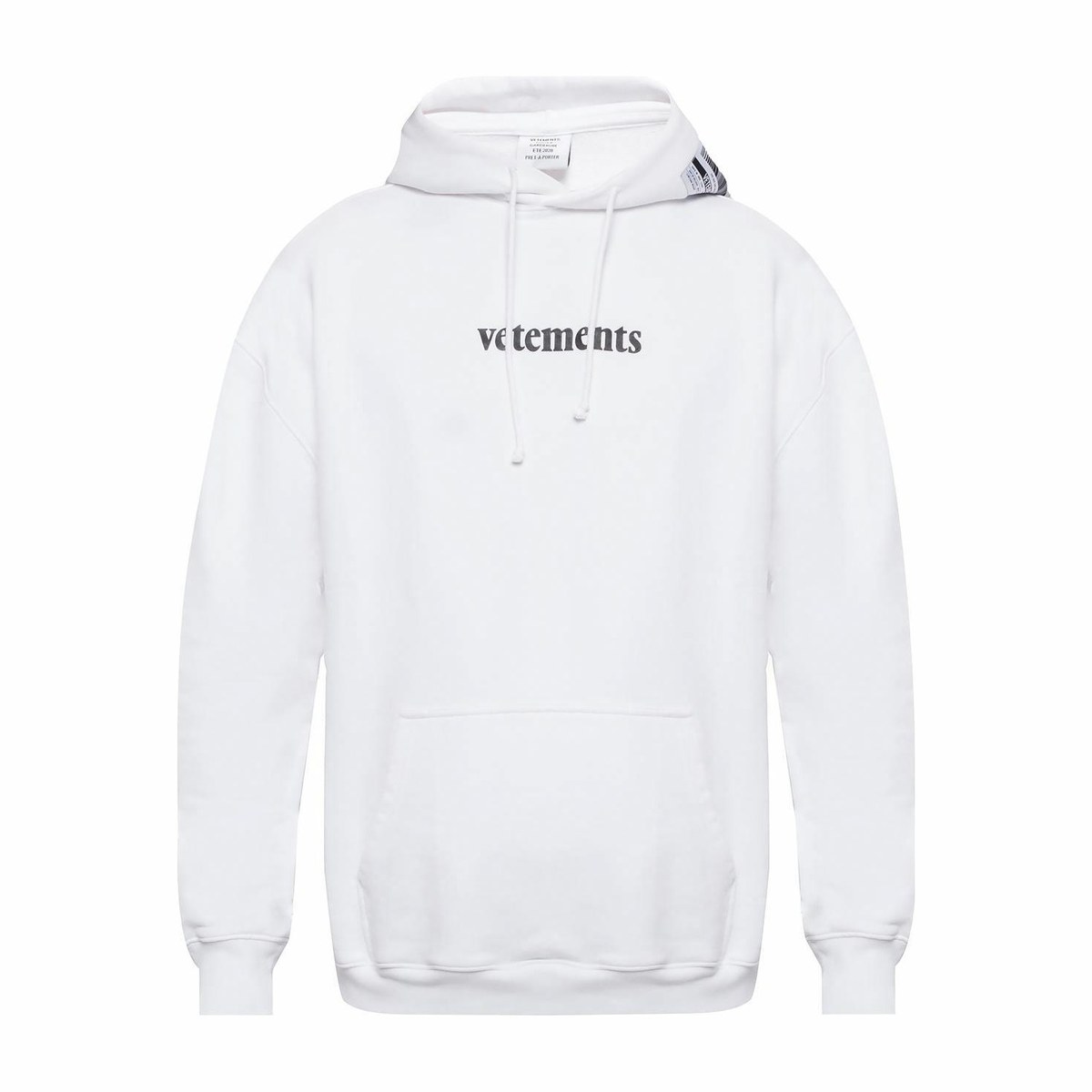 Vetements Logo Hoodie White