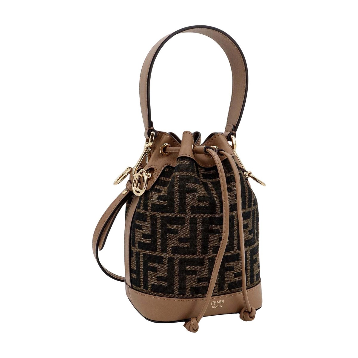 Fendi Mon Tresor Small Bucket Bag Brown