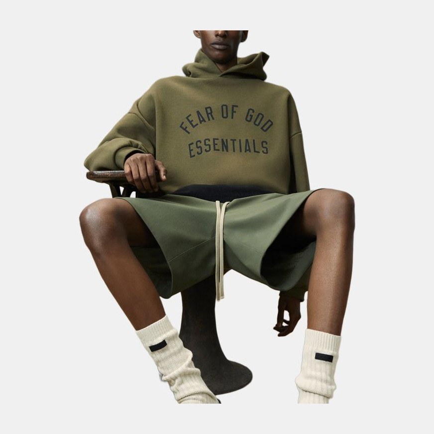 Fear of God Essentials Fleece Hoodie Olive