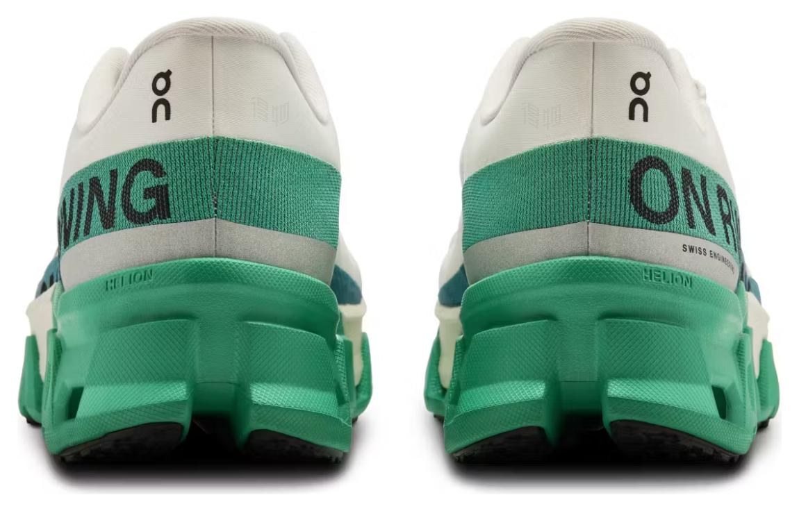 On Cloudmonster White Green