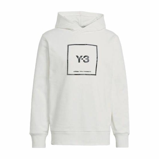 Y-3 Logo Hoodie White