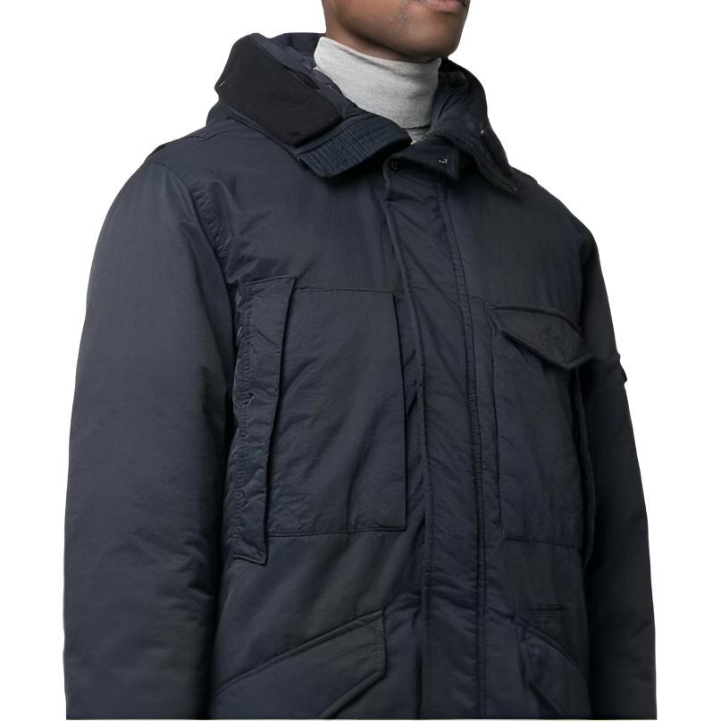 Stone Island Navy Hooded Jacket