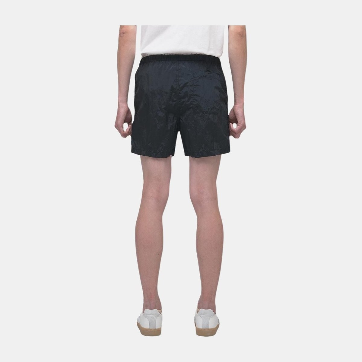 Stone Island Logo Drawstring Swim Shorts Black