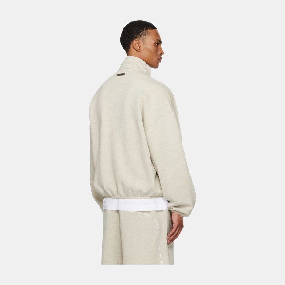 Fear of God Essentials Modern Fit Fleece Track Jacket Heather Stone