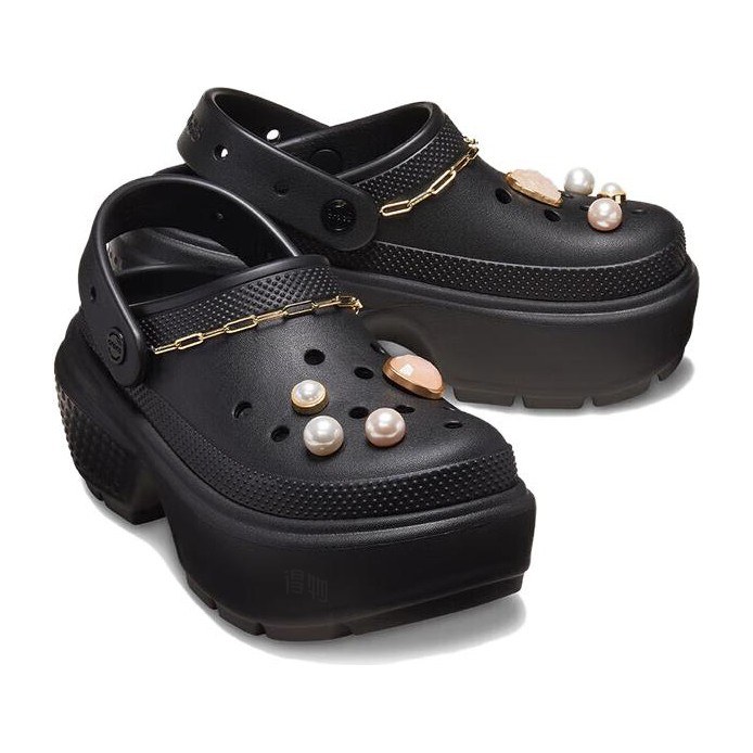 Crocs EVA Crystal Snowhouse Clogs Black