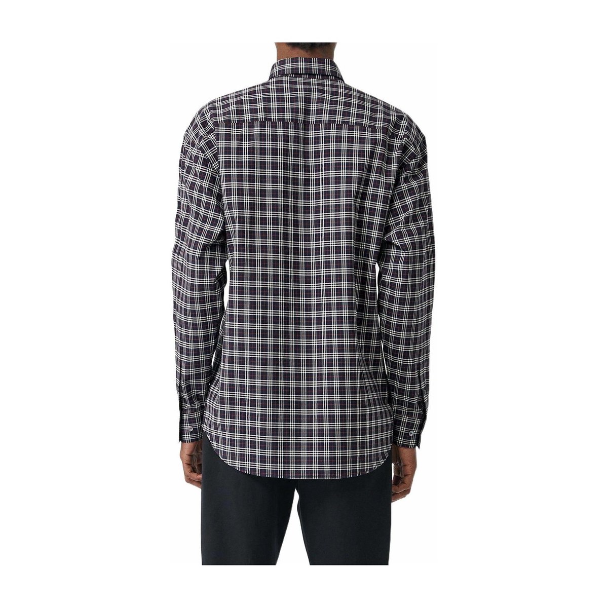 Burberry Check Long Sleeve Shirt Navy