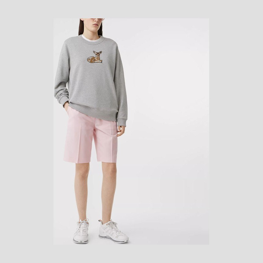 Burberry Deer Print Sweatshirt Light Grey