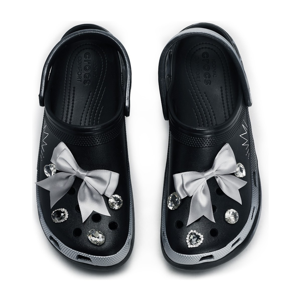 Crocs Classic Platform Clog Black Silver