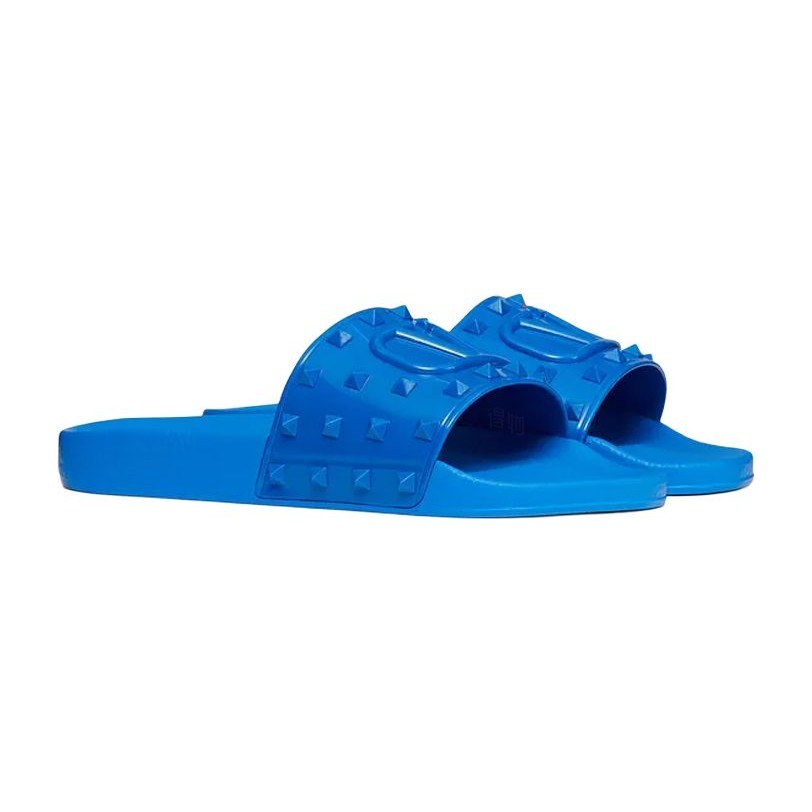 Valentino Vlogo Blue Slides