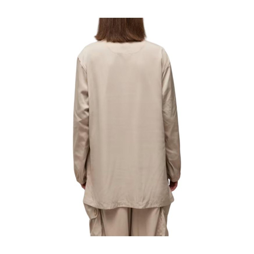 Y-3 Nylon Twill Overshirt Beige