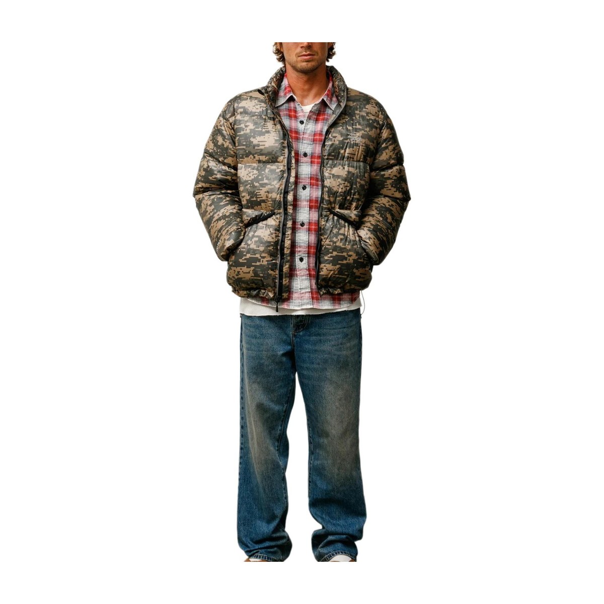 Stussy FW25 holiday MICRO RIPSTOP DOWN JACKET logo