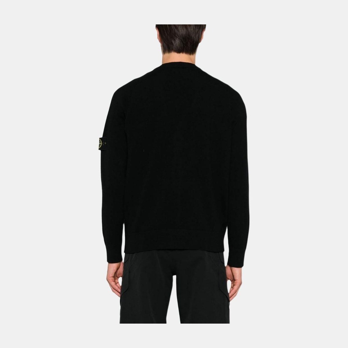 Stone Island V-Neck Cardigan Black