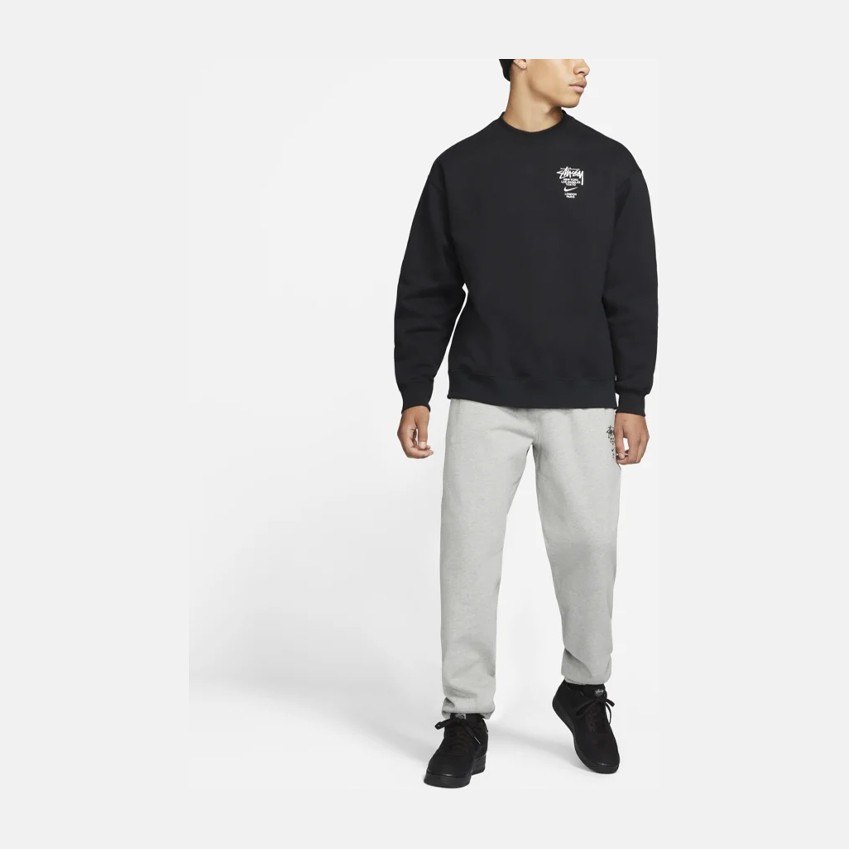 Stussy x Nike Embroidered Logo Crewneck Black