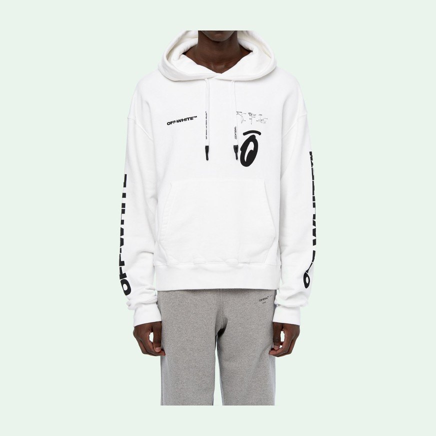 OFF-WHITE FW19 Splitted Arrows Hoodie