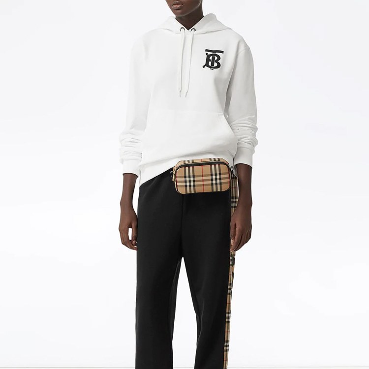 Burberry Classic Logo Hoodie White