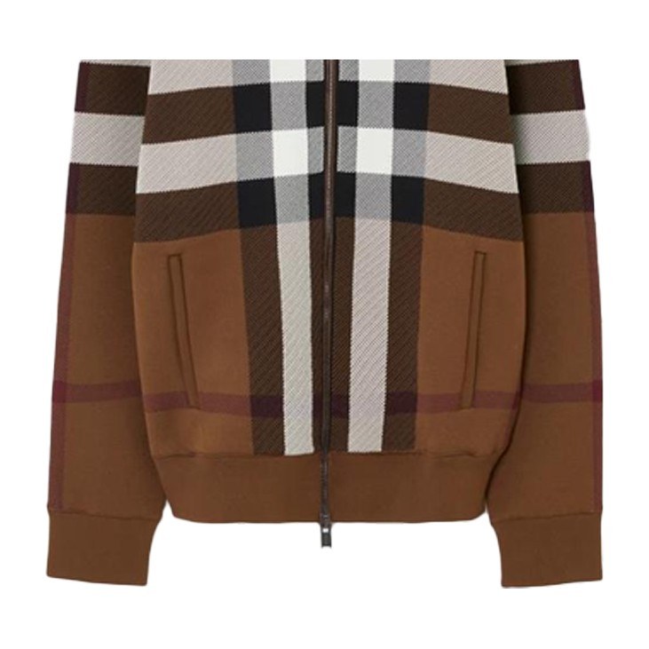 Burberry FW23 Check Zip Jacket Brown