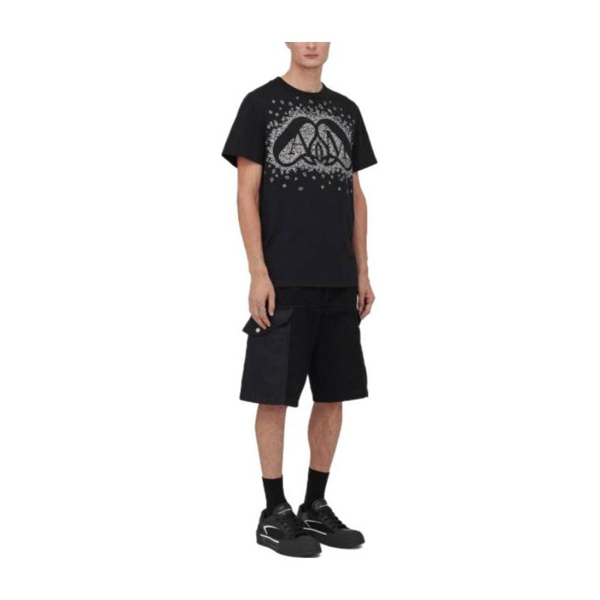 Alexander McQueen Printed Crewneck T-Shirt Black