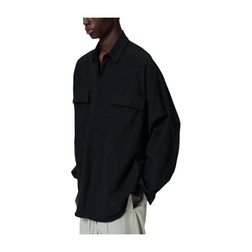 Fear of God Essentials Oxford Shirt Jet Black