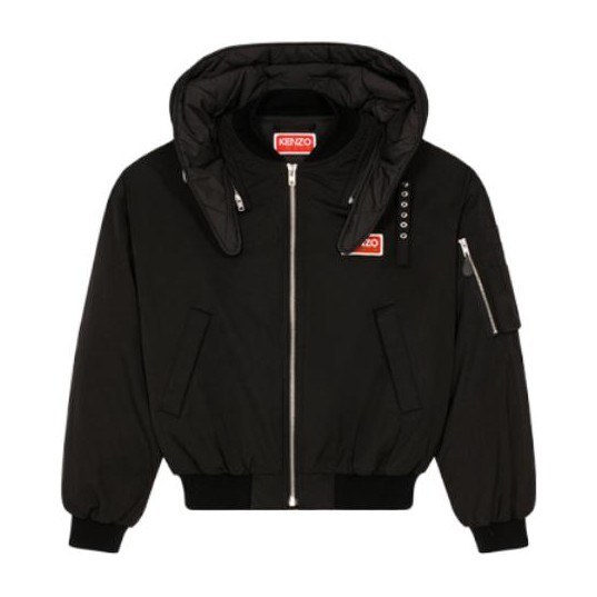 KENZO Logo Hoodie Jacket Black