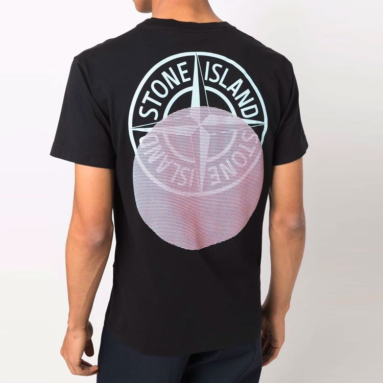 Stone Island Logo Print T-Shirt Black
