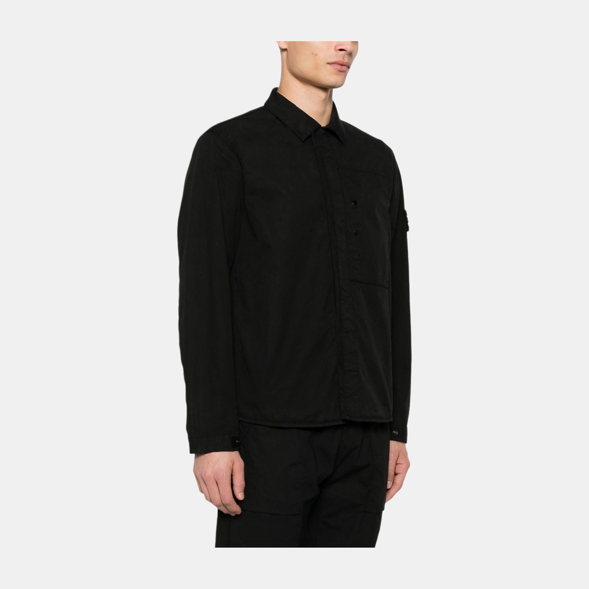 Stone Island SS25 Black Shirt Jacket