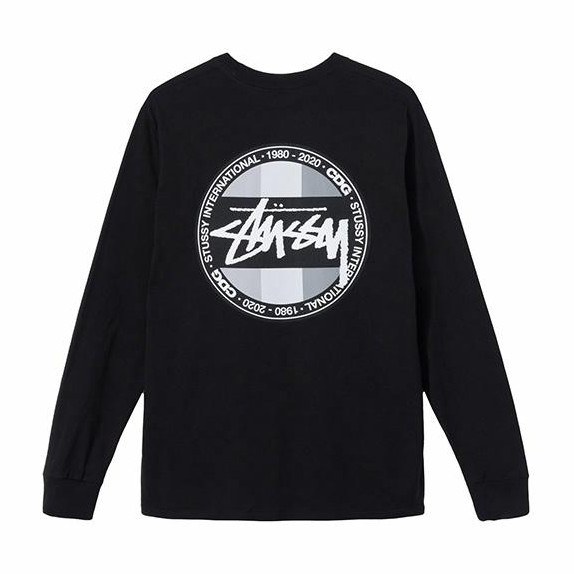 Stussy x CDG 40th Anniversary Logo Long Sleeve Tee