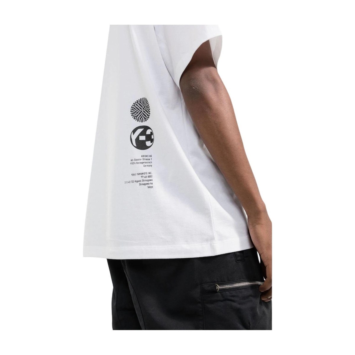 Y-3 Logo Print Crewneck T-Shirt White