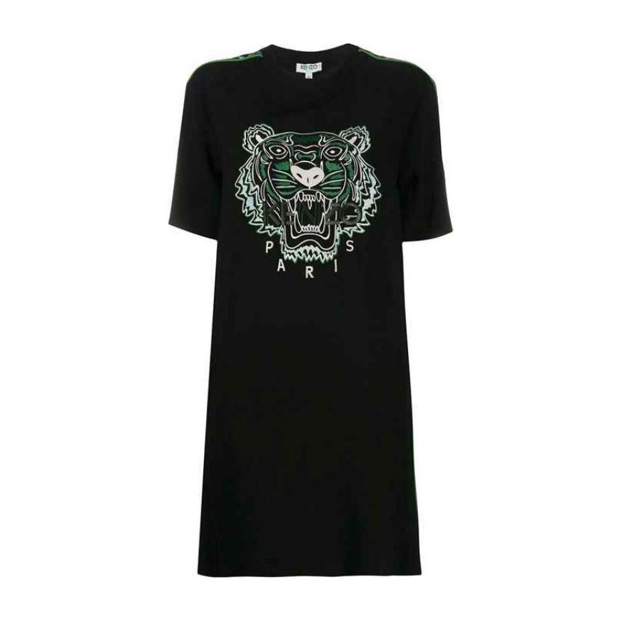 KENZO Tiger Embroidery Dress Black