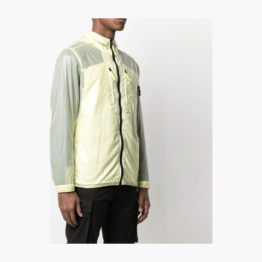Stone Island SS21 Logo Windbreaker Yellow