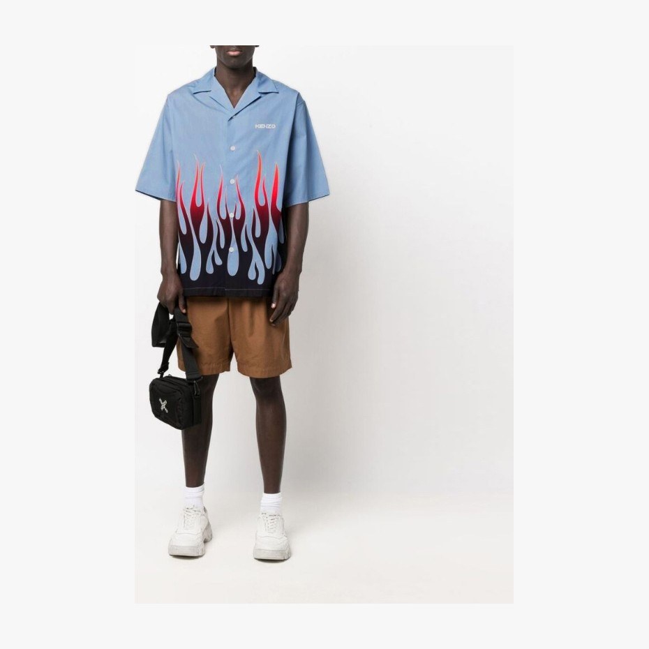 KENZO FW22 Flame Print Short Sleeve Shirt