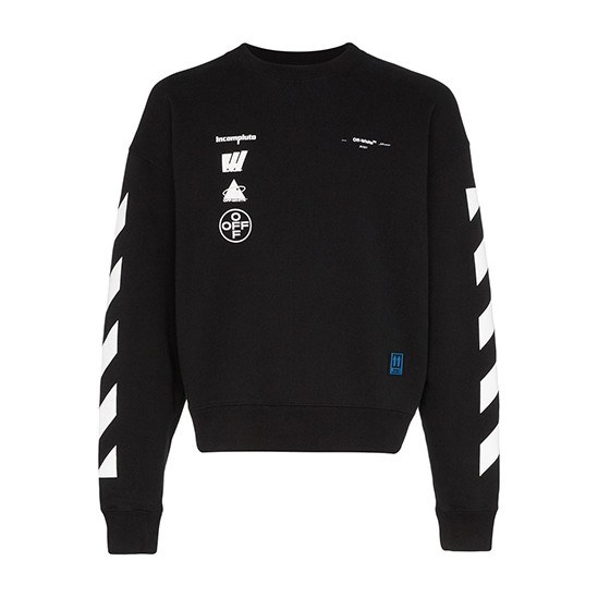 Off-White FW19 Photo Print Hoodie Black