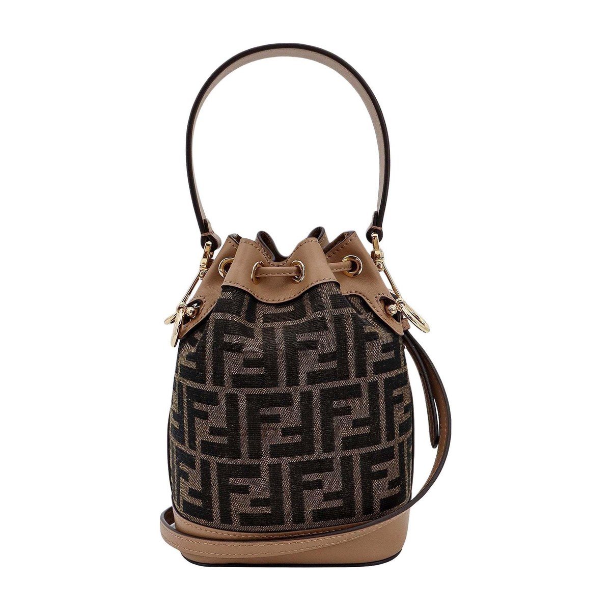 Fendi Mon Tresor Small Bucket Bag Brown