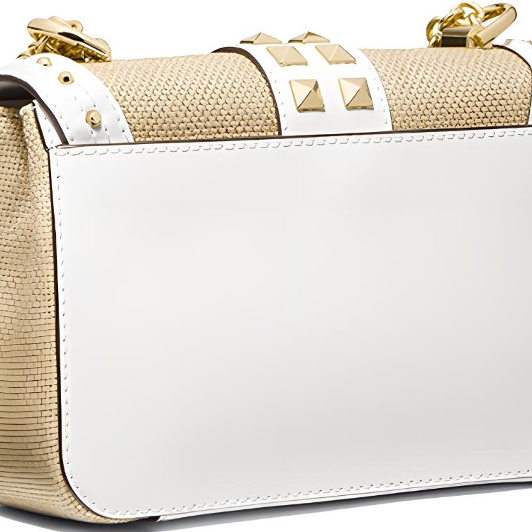 Michael Kors MK Soho Small Crossbody Bag Brown White