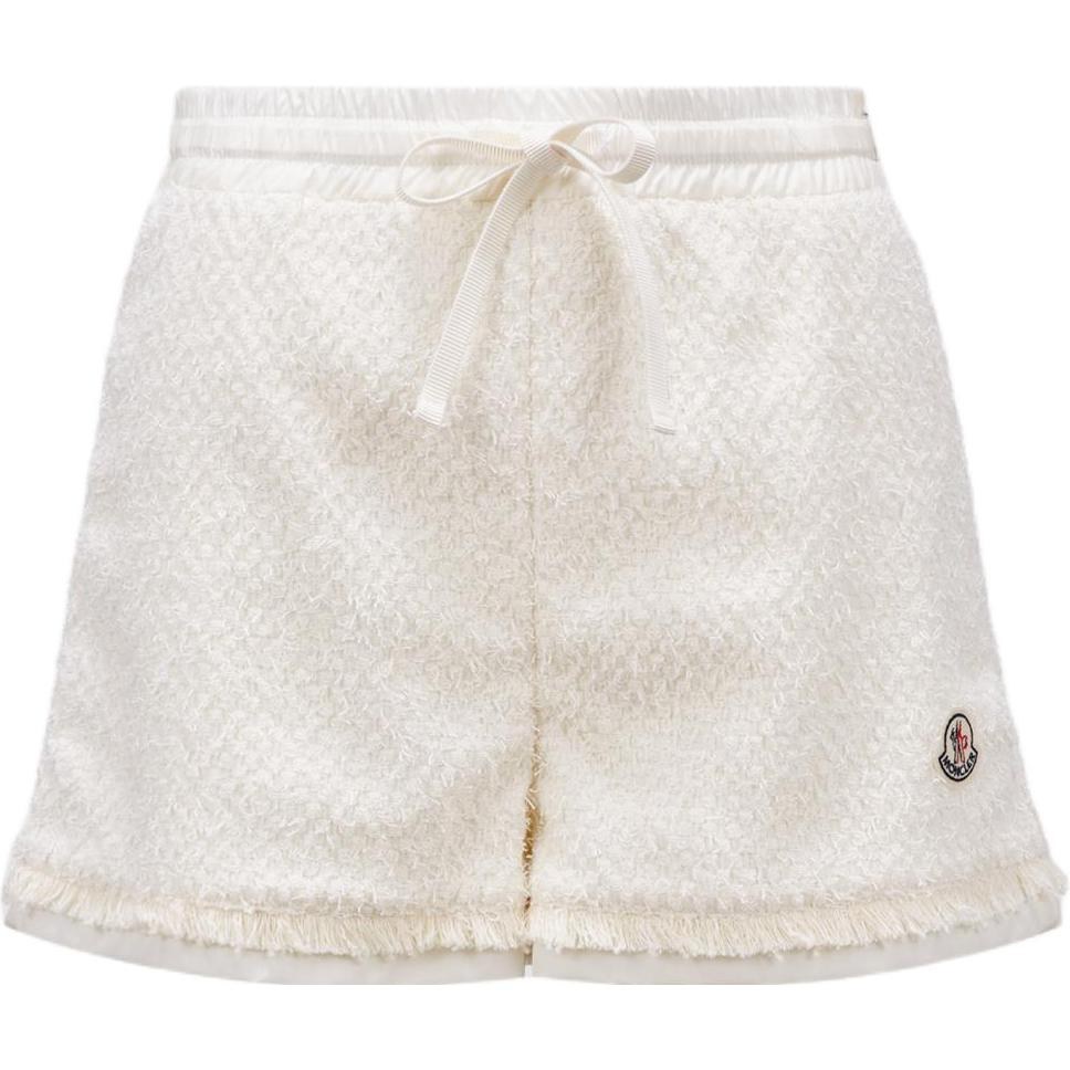 Moncler Mid-Rise Drawstring Shorts White