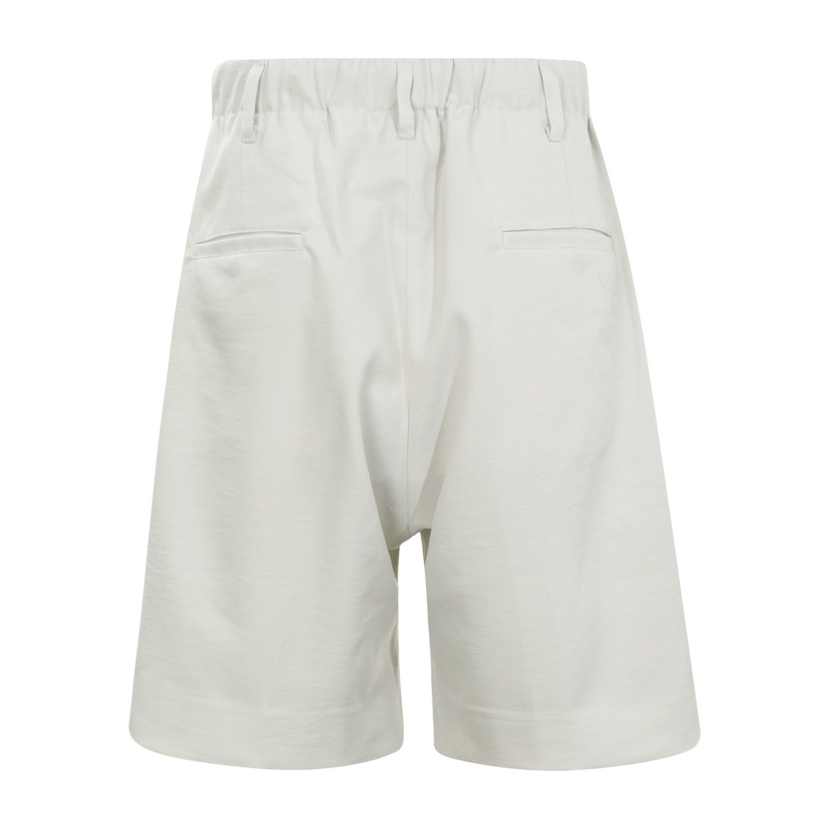 Y-3 Minimal Mid-Rise Logo Shorts Light Grey