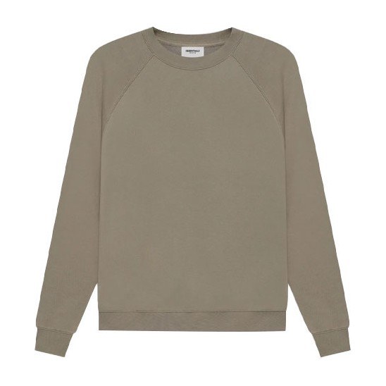 Fear of God Essentials SS21 Pull-Over Crewneck Taupe Logo