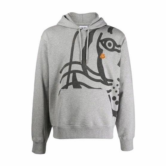 KENZO Logo Hoodie Grey