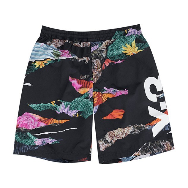 Y-3 SS22 Large Logo Floral Swim Shorts