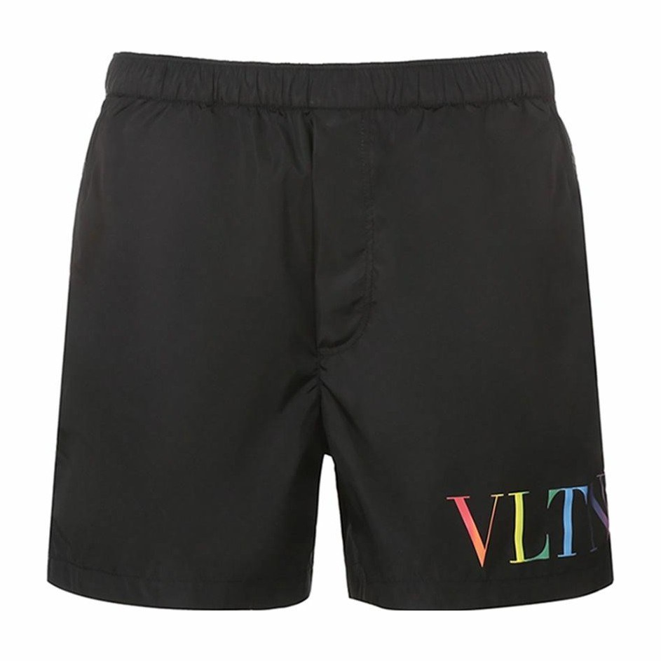 Valentino SS21 VLTN Printed Swim Shorts Black