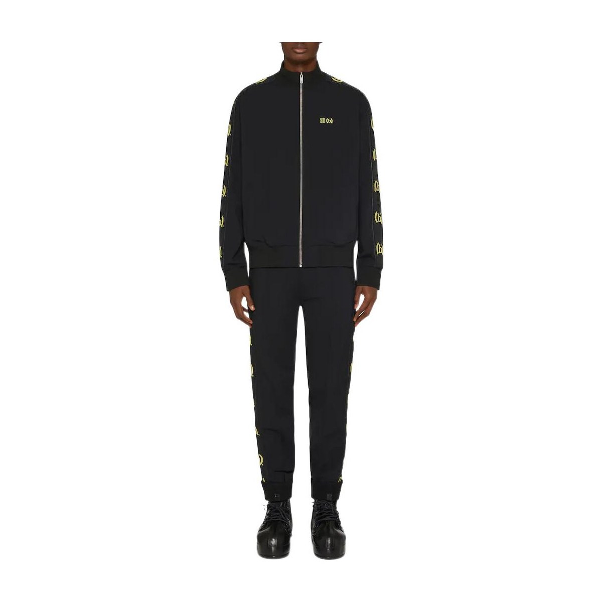 Givenchy FW22 Side Strap Letter Print Jacket Black