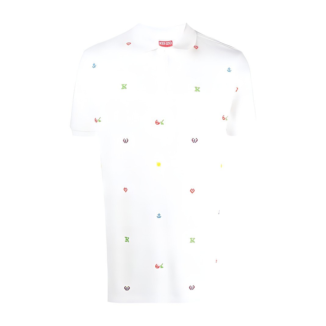 KENZO x Nigo Pixel Flower Polo White
