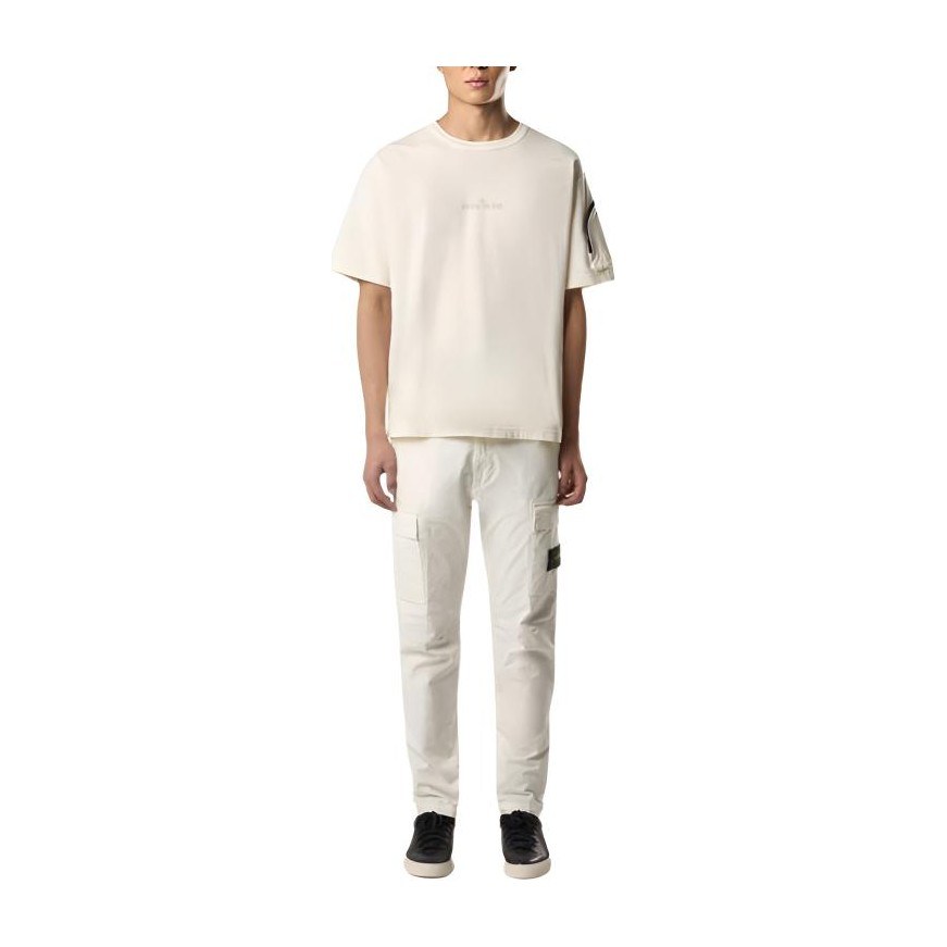 Stone Island Ivory Crewneck T-Shirt