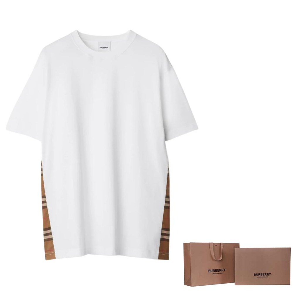 Burberry SS24 Logo Check T-Shirt White