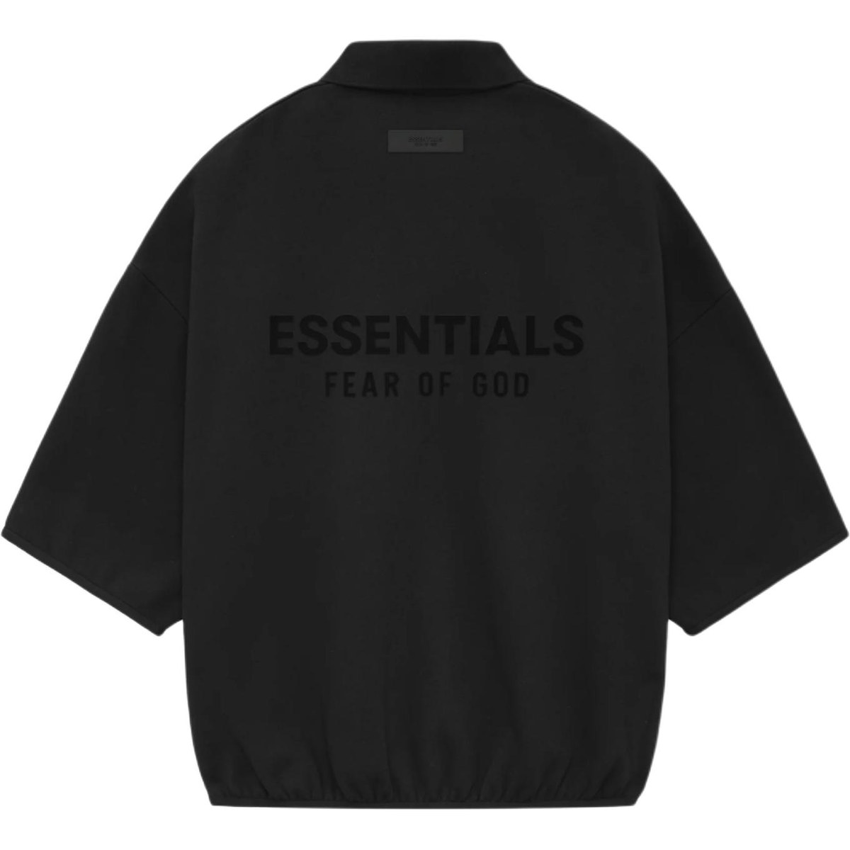 Fear of God Essentials 3/4 Sleeve Polo Black