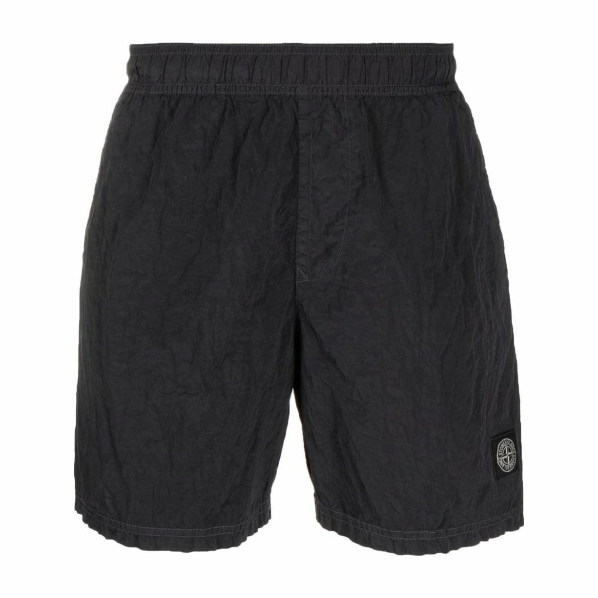 Stone Island Metal Nylon Logo Shorts Black
